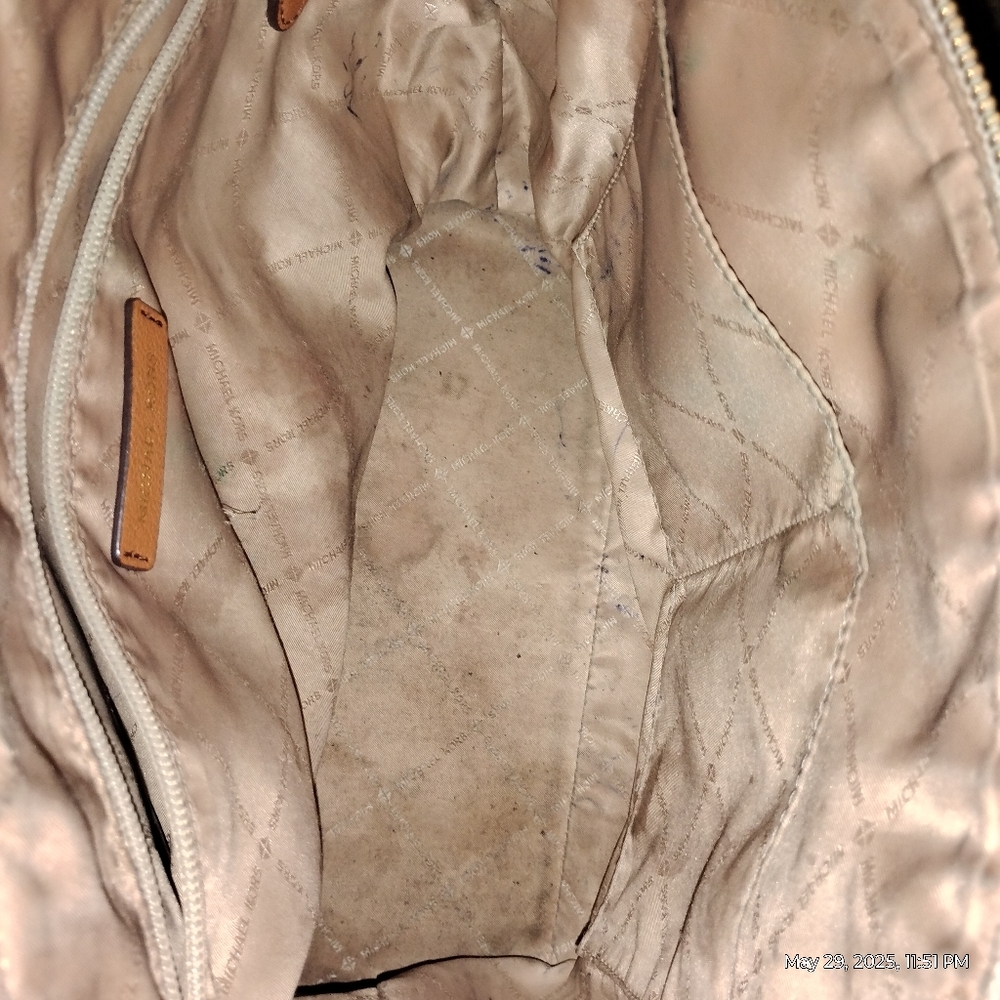 Michael Kors Charlotte Large Logo and Leather Top-Zip Tote Bag - Picture 7 of 10